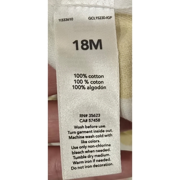 Just One You Baby Girls Dress Jumper Fruit Pattern Adjustable Straps Sz 18 month - Picture 4 of 5